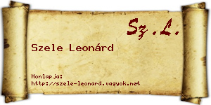 Szele Leonárd névjegykártya